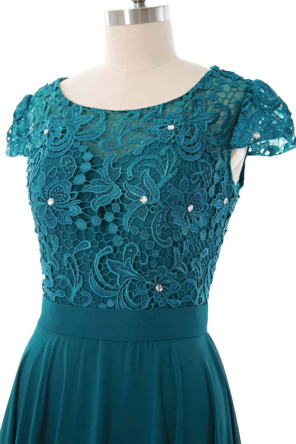 MACloth Women Mother of Bride Dresses Cap Sleeves Wedding Bridesmaid Rehearsal