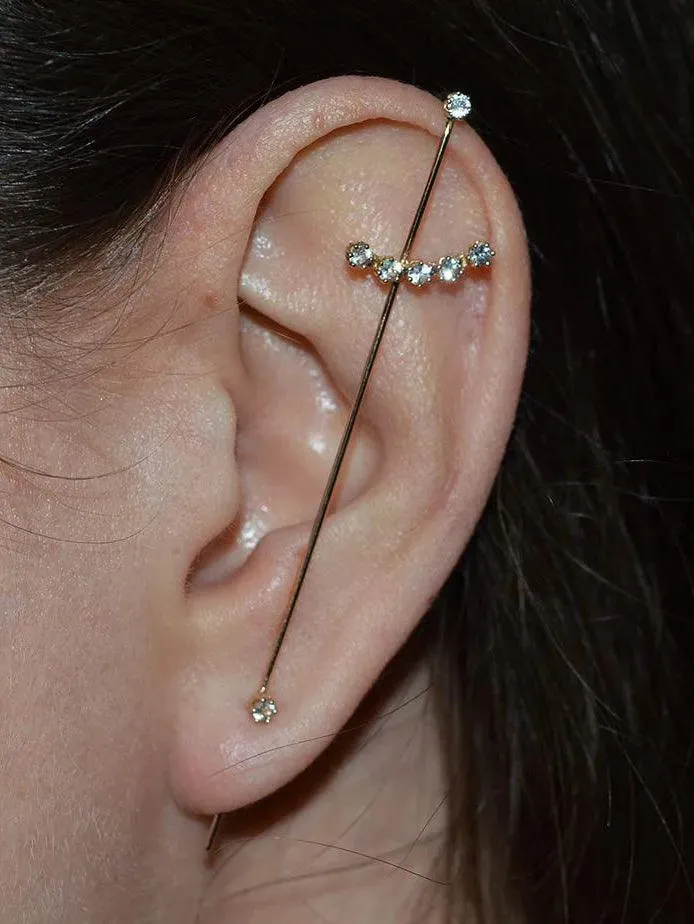 Magic Wand Needle Earring