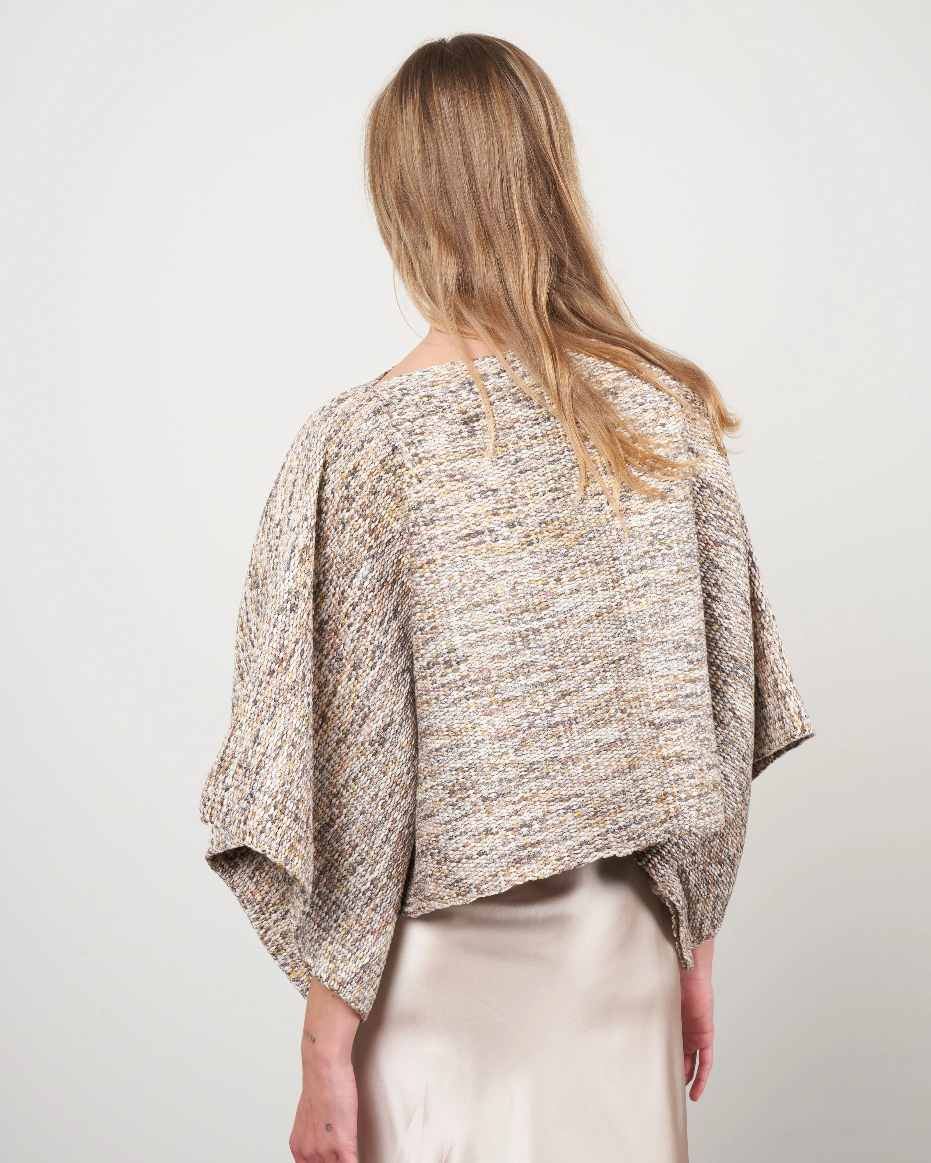 marble crop top - sand mix