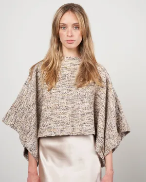 marble crop top - sand mix