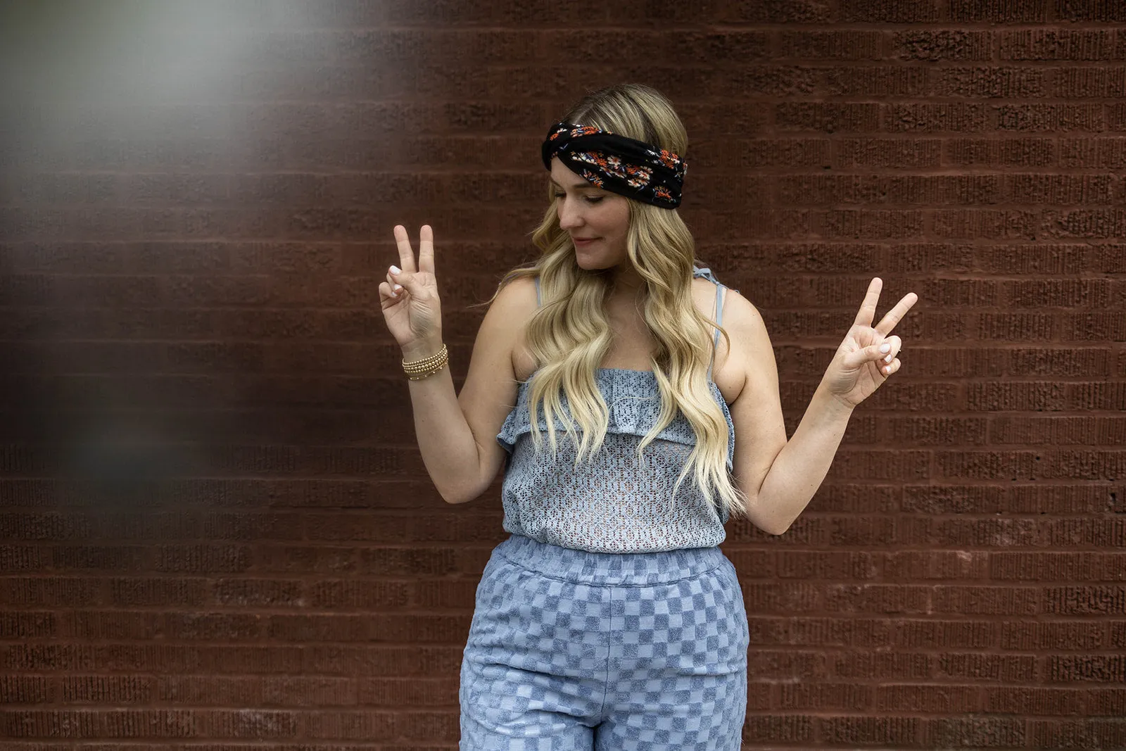 mariana crochet top in blue