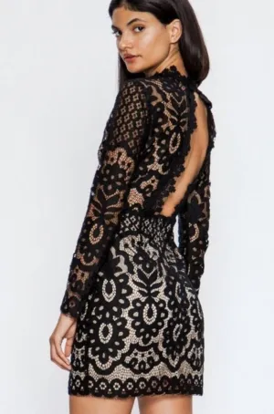 Marina Black Lace Dress