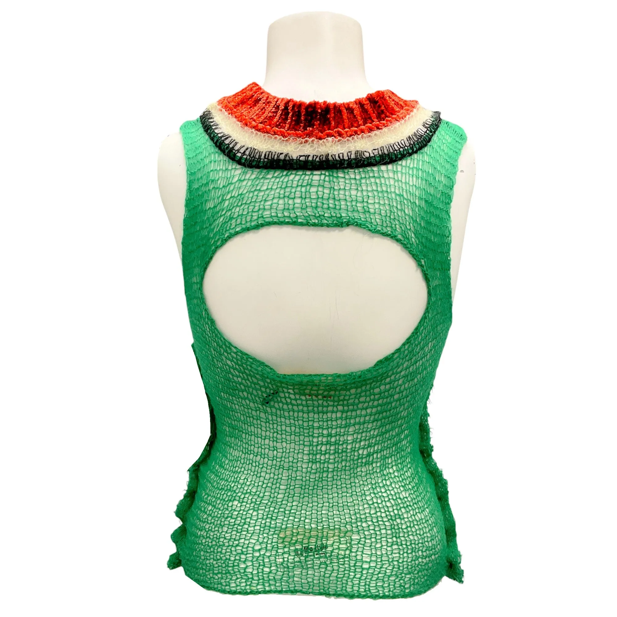 Marni Green 2023 Back Cut-Out Knit Top