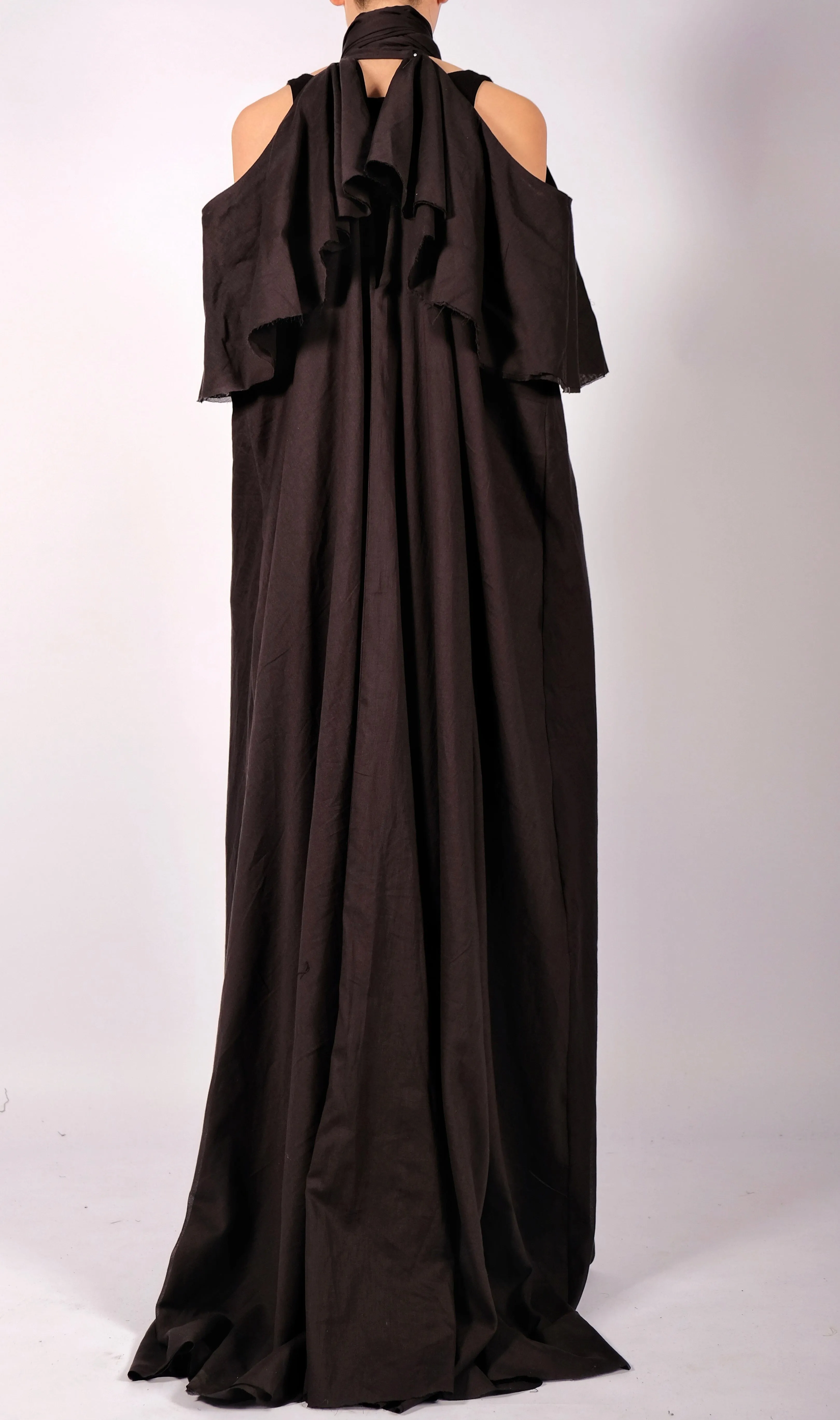Maxi Light Cotton Ruffle Cape