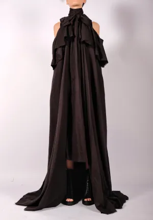 Maxi Light Cotton Ruffle Cape