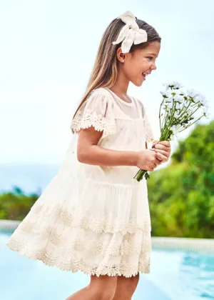 Mayoral Embroidered Lace Dress: Sizes 2 to 9