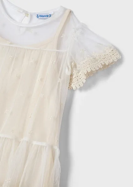 Mayoral Embroidered Lace Dress: Sizes 2 to 9