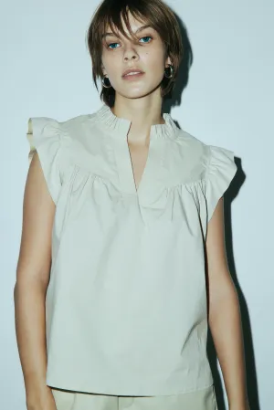 Melissa Nepton Isha Top Khaki Beige