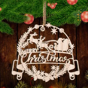 Merry Christmas - Ornament Cut Out - Nmd 01