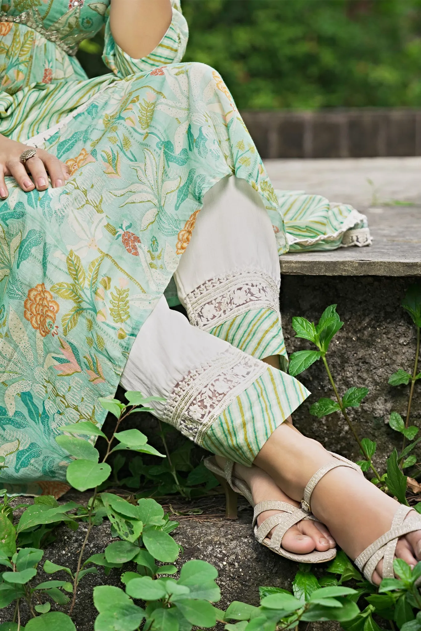 Mint Green Mul Cotton Suit Set
