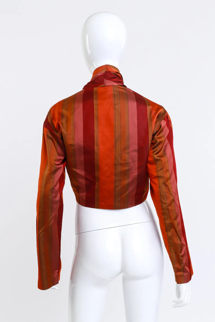 Mixed Stripe Tie-Front Top