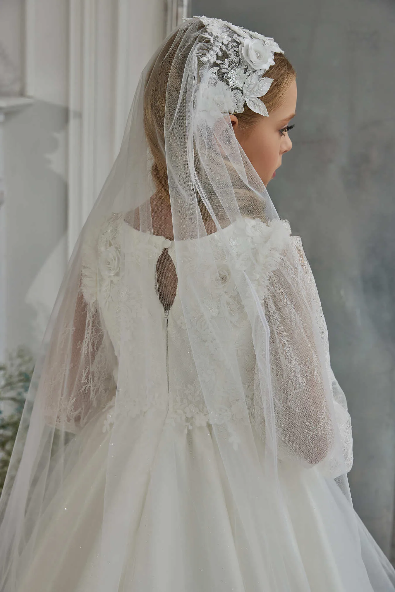 Modern Holy Communion Dress with Train