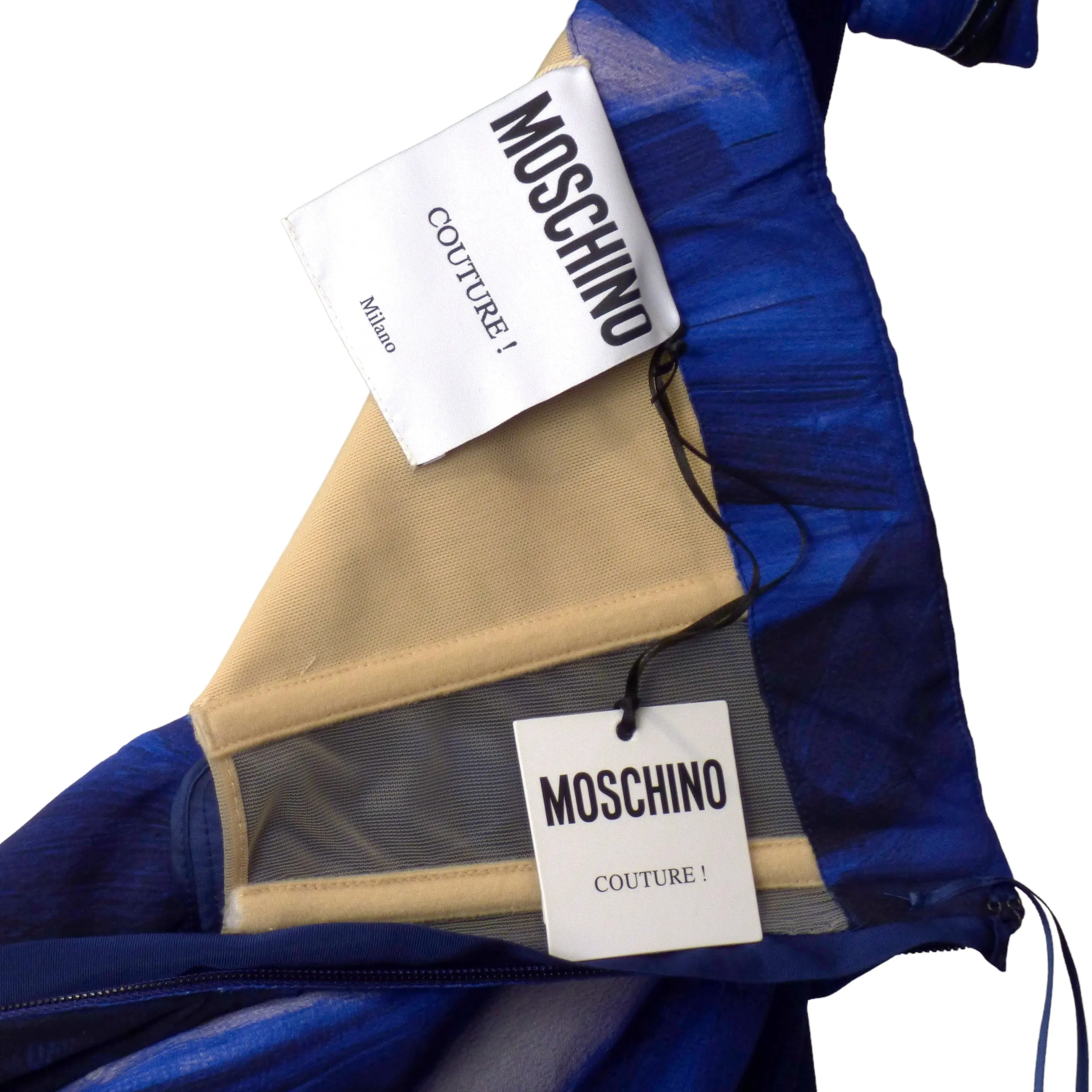 MOSCHINO COUTURE!- NWT 2021 Crepe Painted Print Dress, Size 6