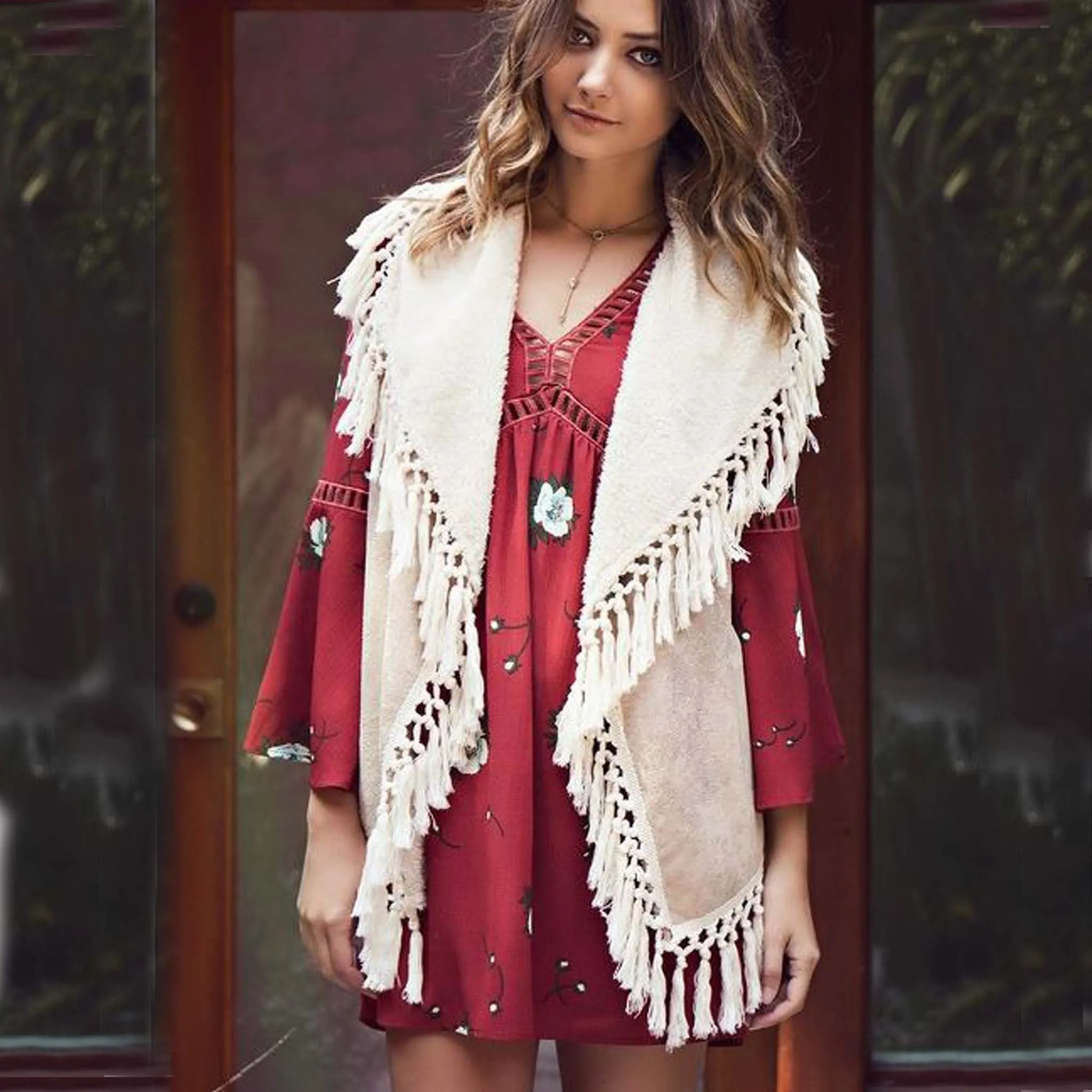 Mountain Laurel Fringe Vest