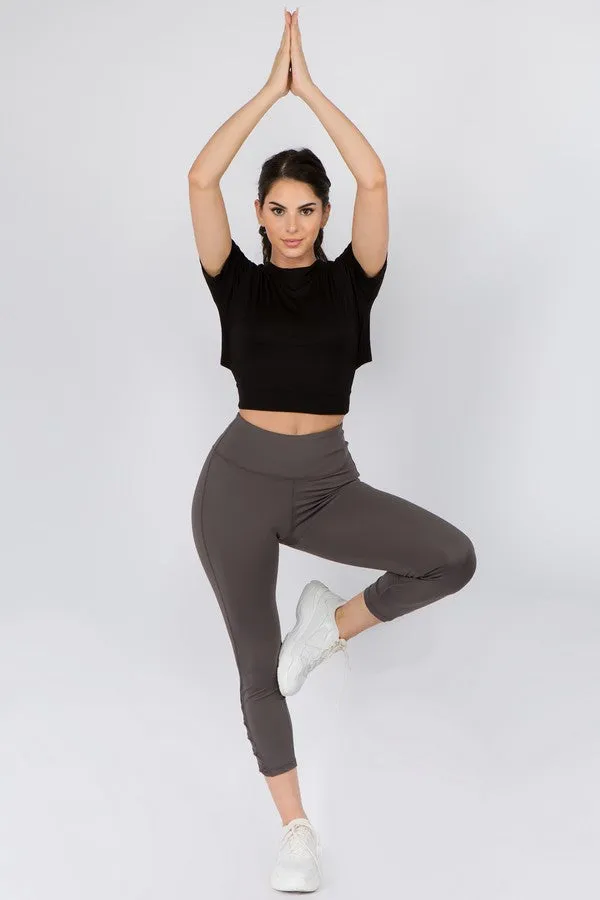 Mula Bandha Yoga Crop Top -Black