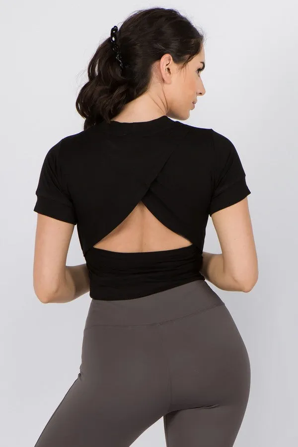 Mula Bandha Yoga Crop Top -Black