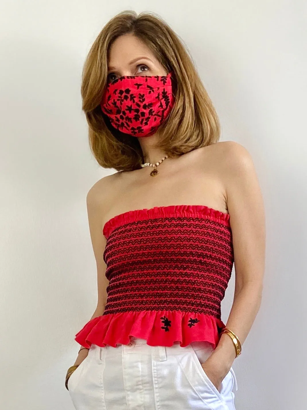 Nadia Tube Top, Red