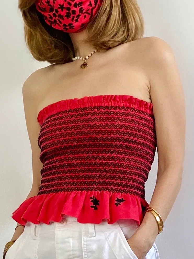 Nadia Tube Top, Red