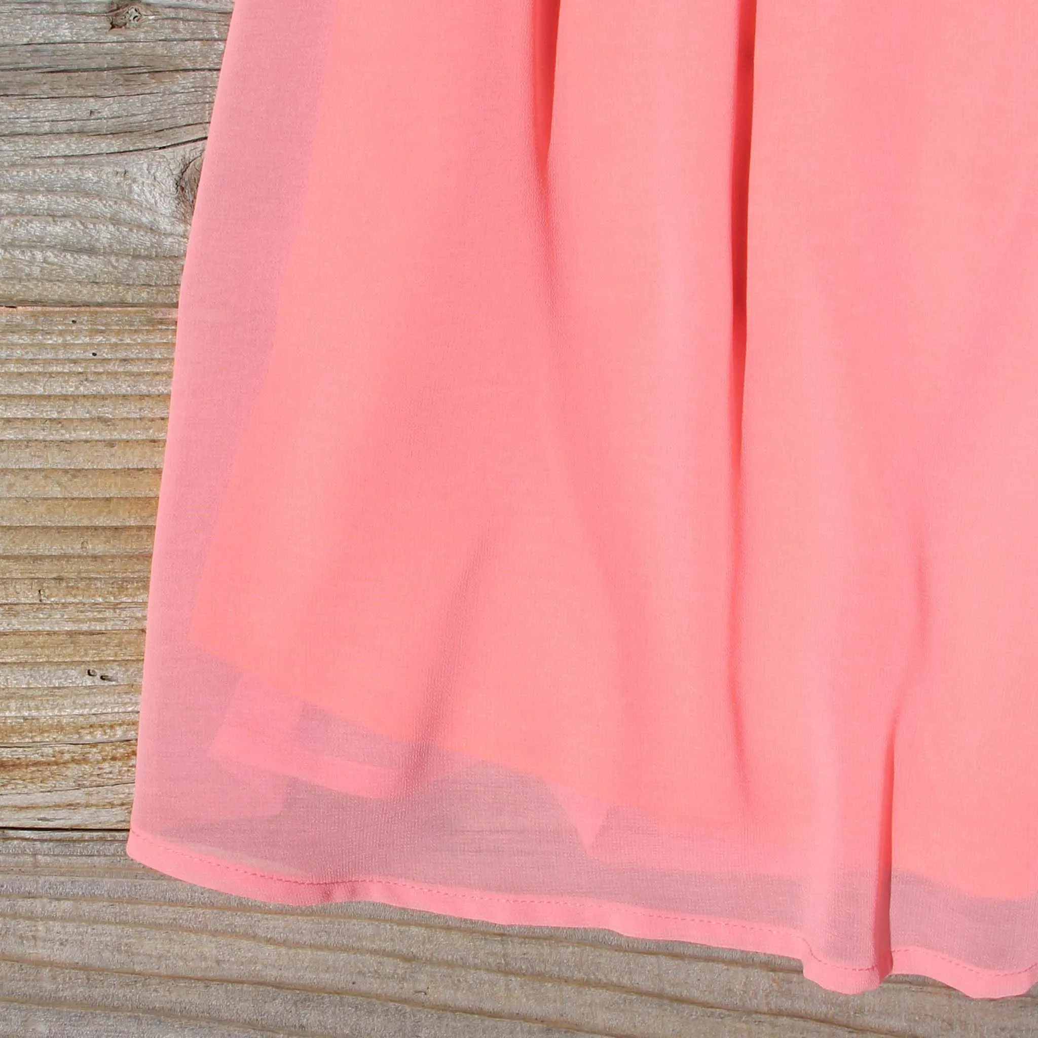 Neptune Lace Dress in Peach