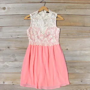 Neptune Lace Dress in Peach