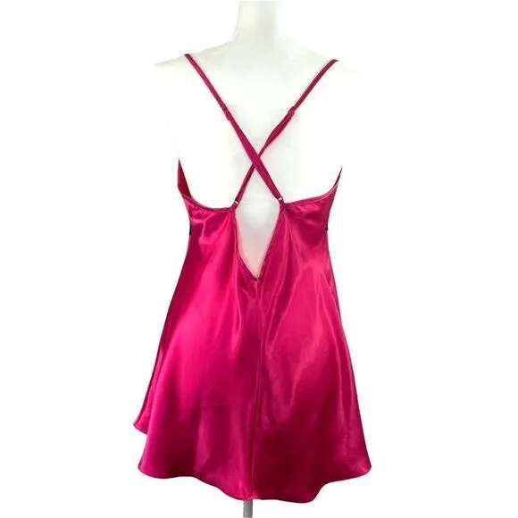 NEW Ambrielle satin lace 3 psc pajama set robe, chemise cami top and thongs Sz L