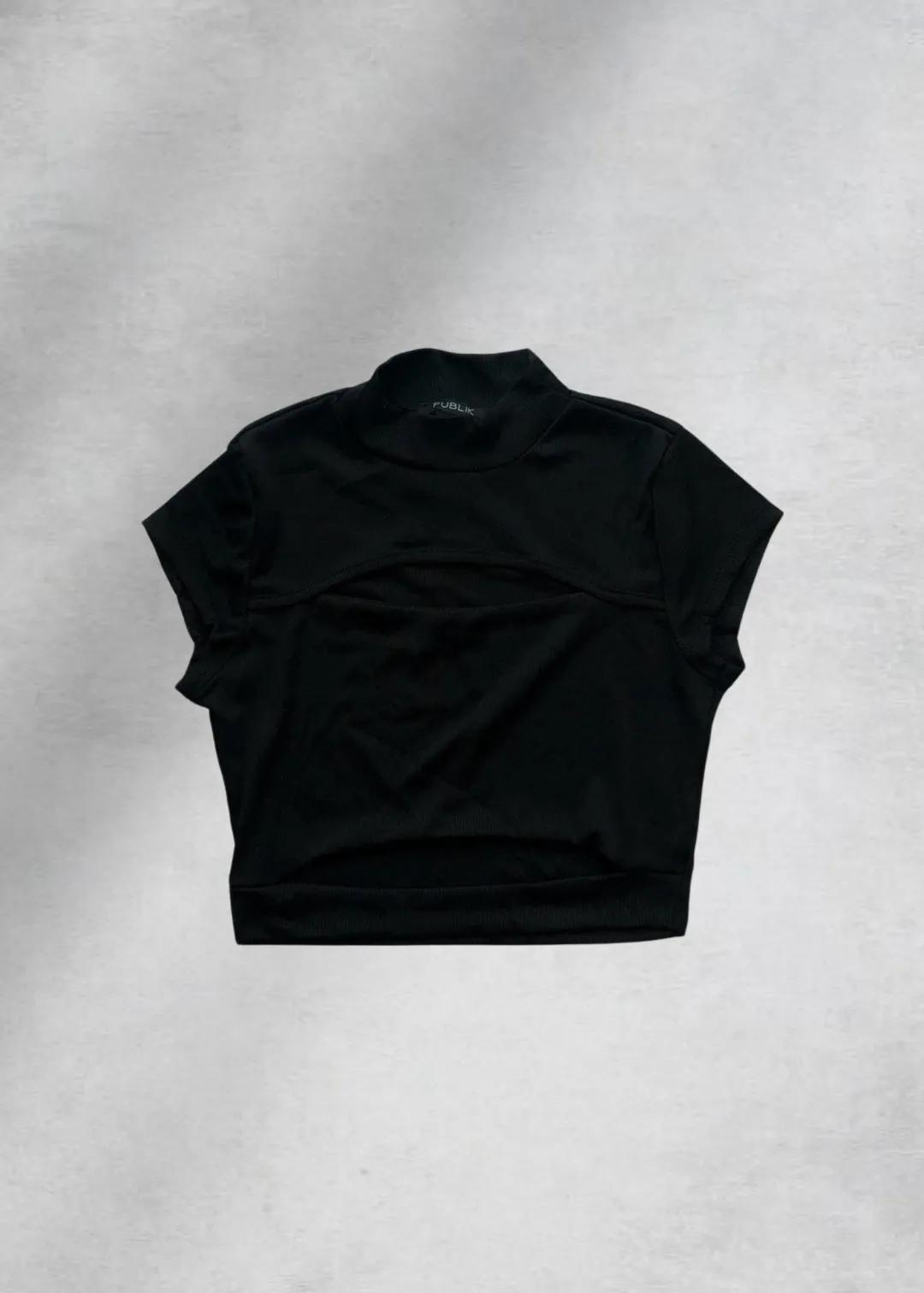 Nina Cutout Crop Top - Black