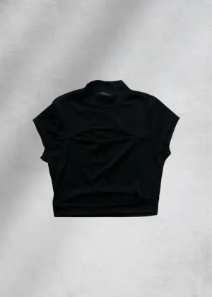 Nina Cutout Crop Top - Black