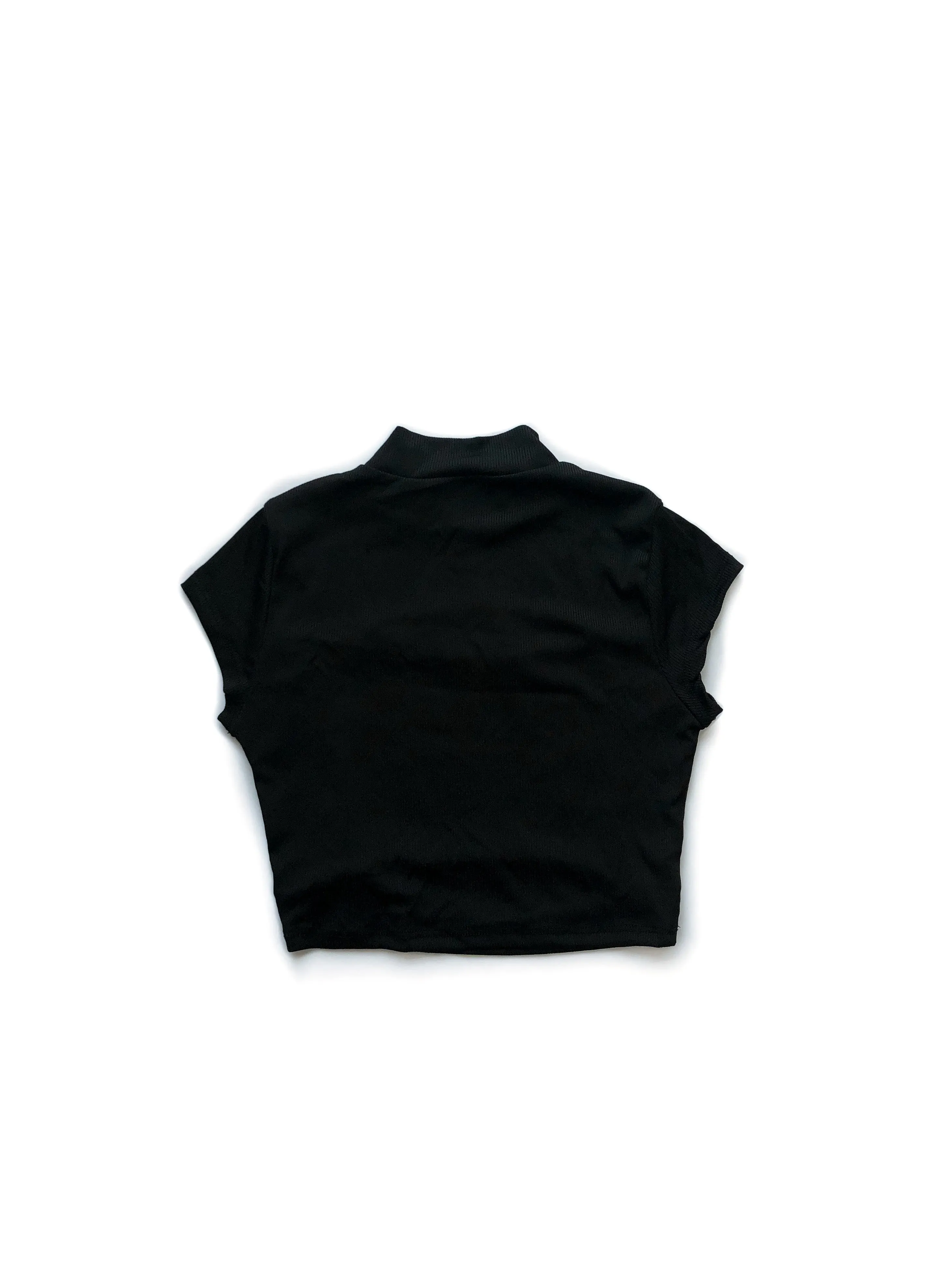 Nina Cutout Crop Top - Black