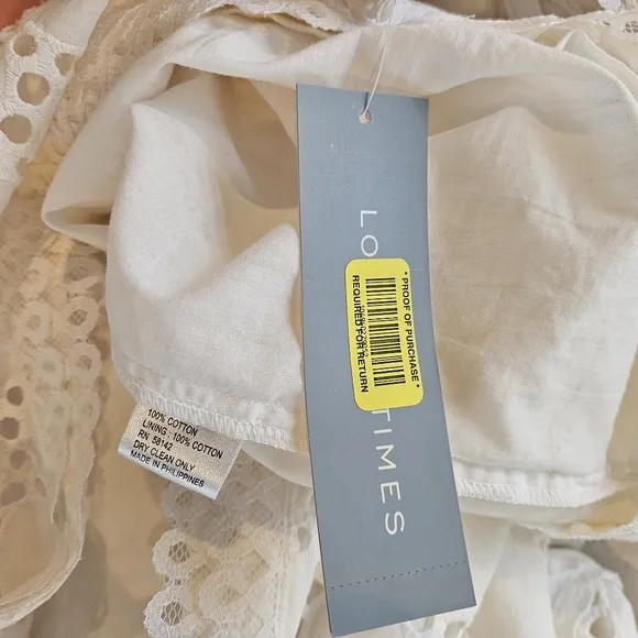 NWT LONDON TIMES White Eyelet Lace Dress | SZ 6