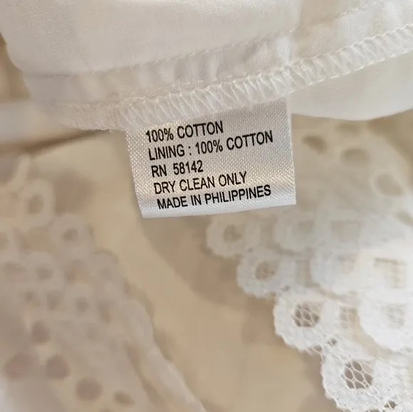 NWT LONDON TIMES White Eyelet Lace Dress | SZ 6