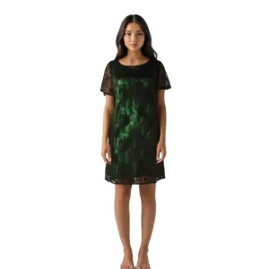 NWT ModCloth era twilight dress lace black green size small holiday dress