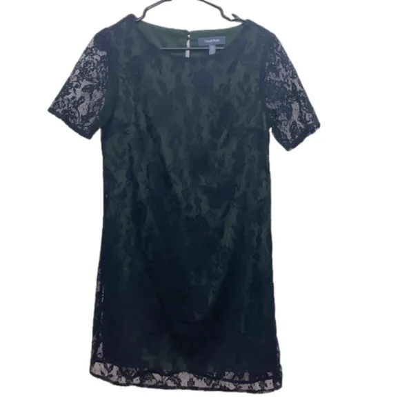 NWT ModCloth era twilight dress lace black green size small holiday dress