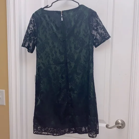 NWT ModCloth era twilight dress lace black green size small holiday dress