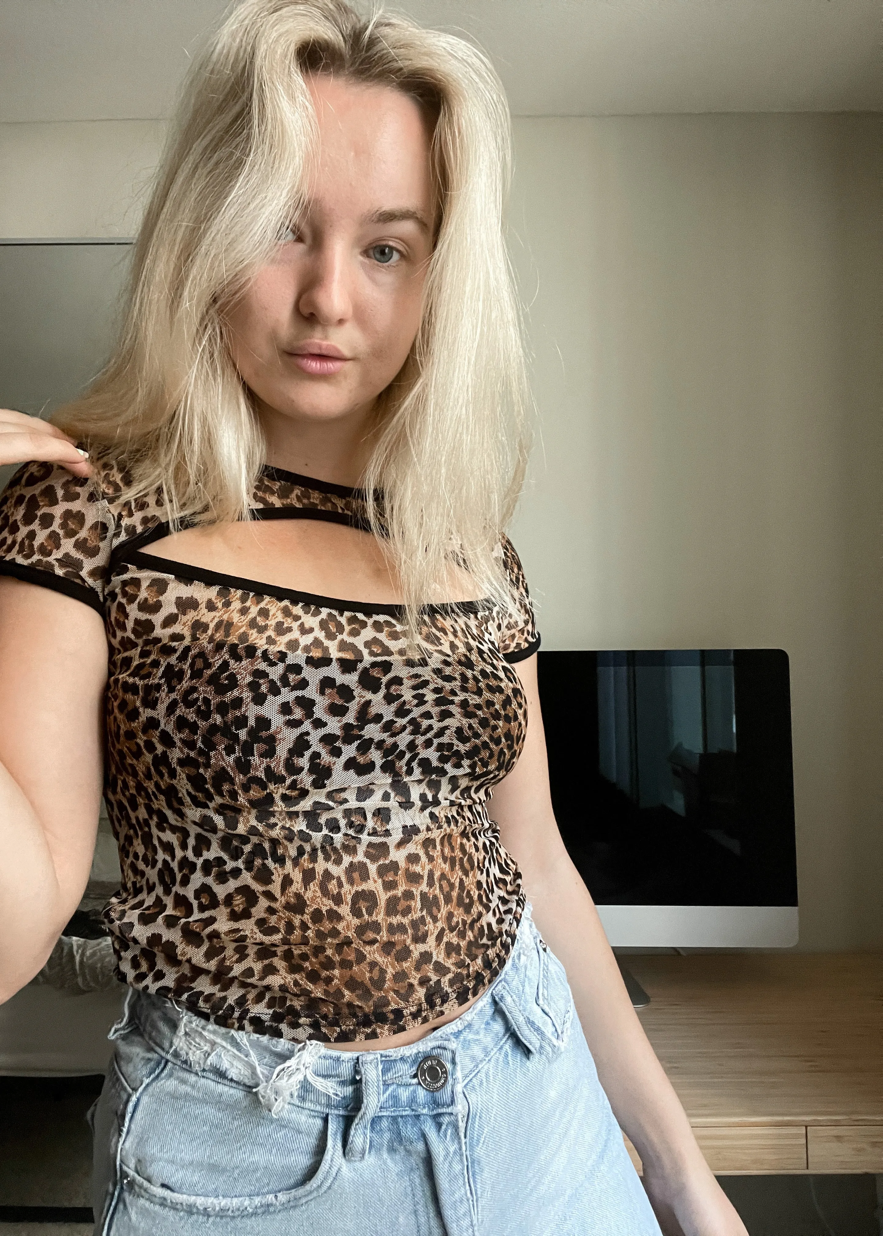 Olivia Leopard Crop Top