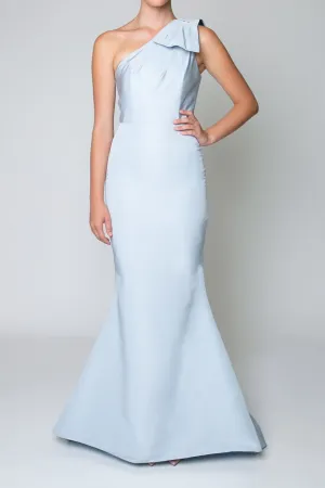 One Shoulder Silk Faille Mermaid Gown