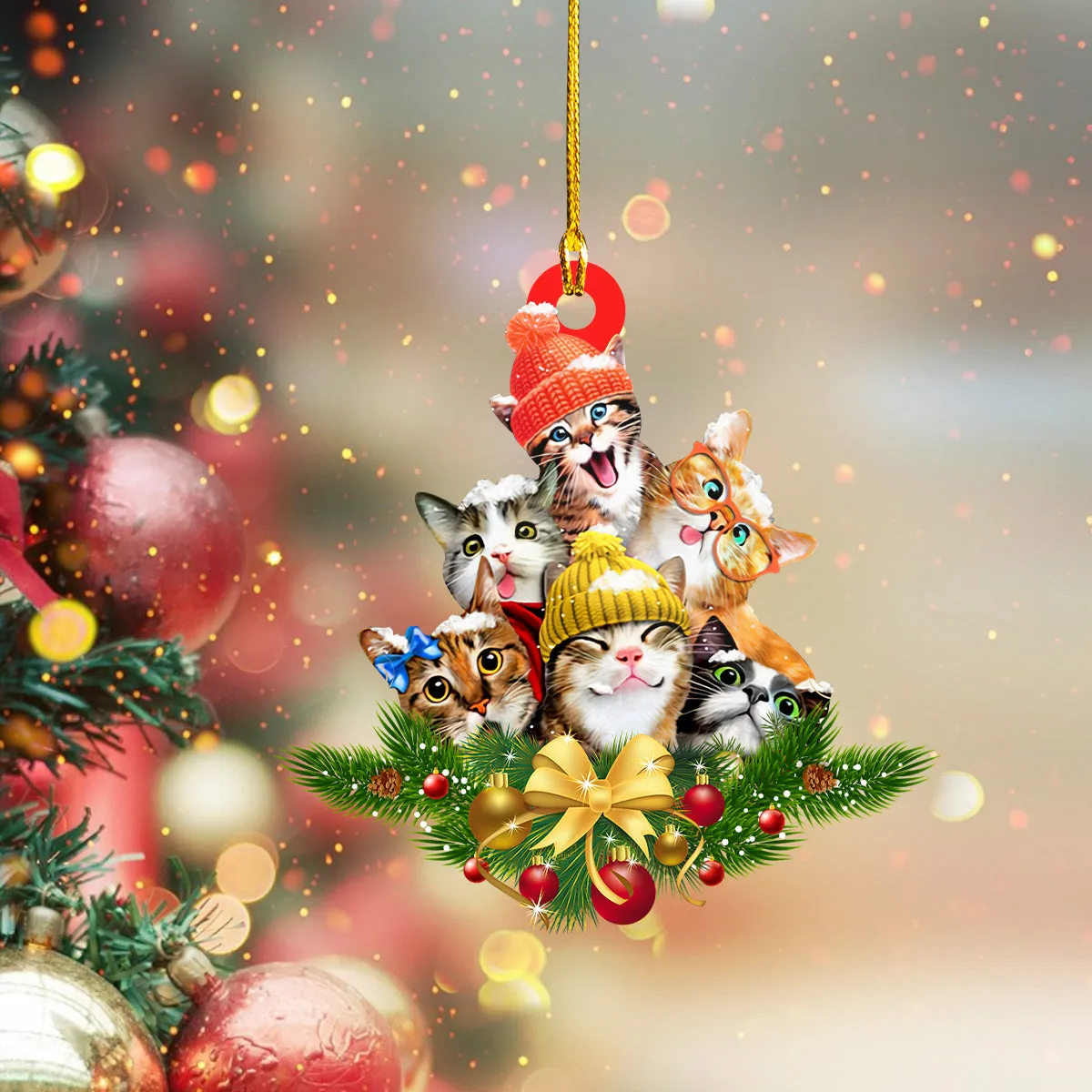 Ornament Cut out 3D Cats - Dah 129