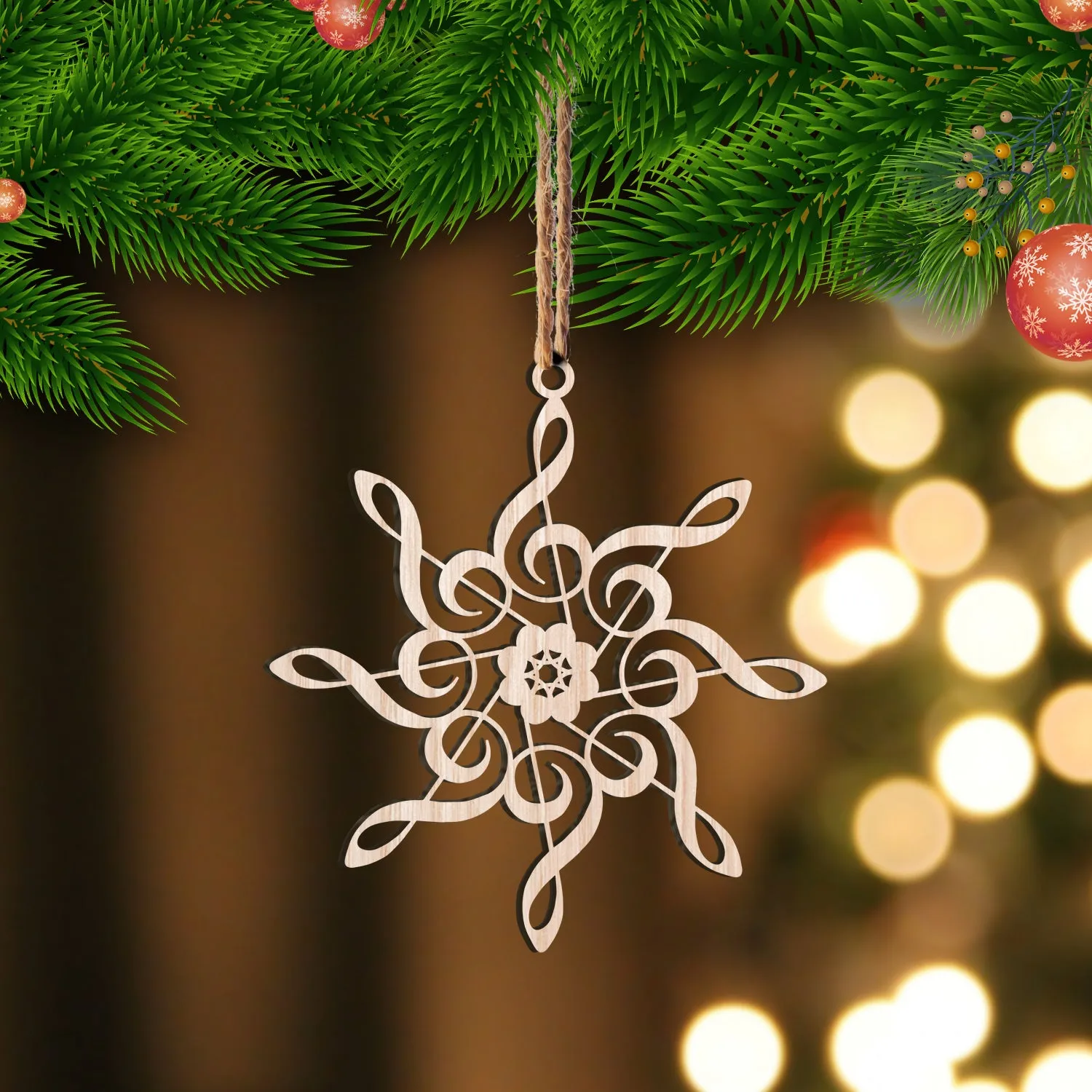 Ornament Cut out Musical note - Dah 123
