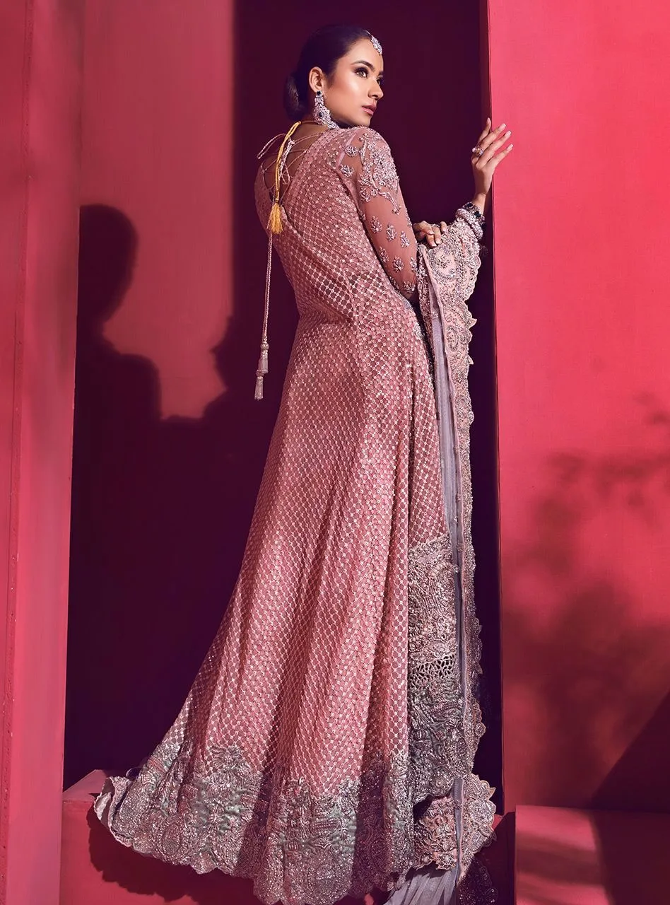 Pakistani Bridal Sharara for Wedding in Pink Color #J5174