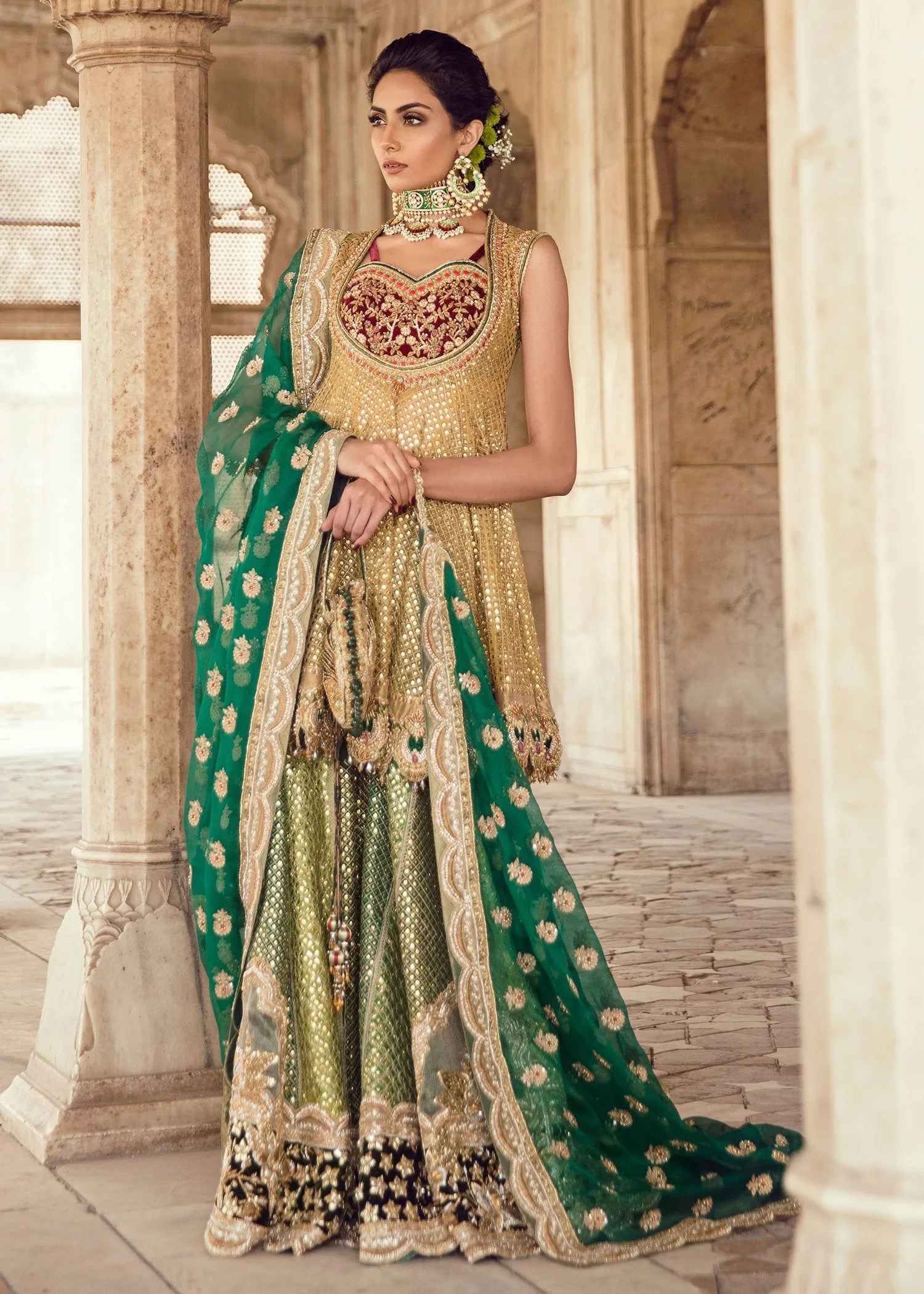 Pakistani Bridal Short Froke Dress for Wedding #J5116