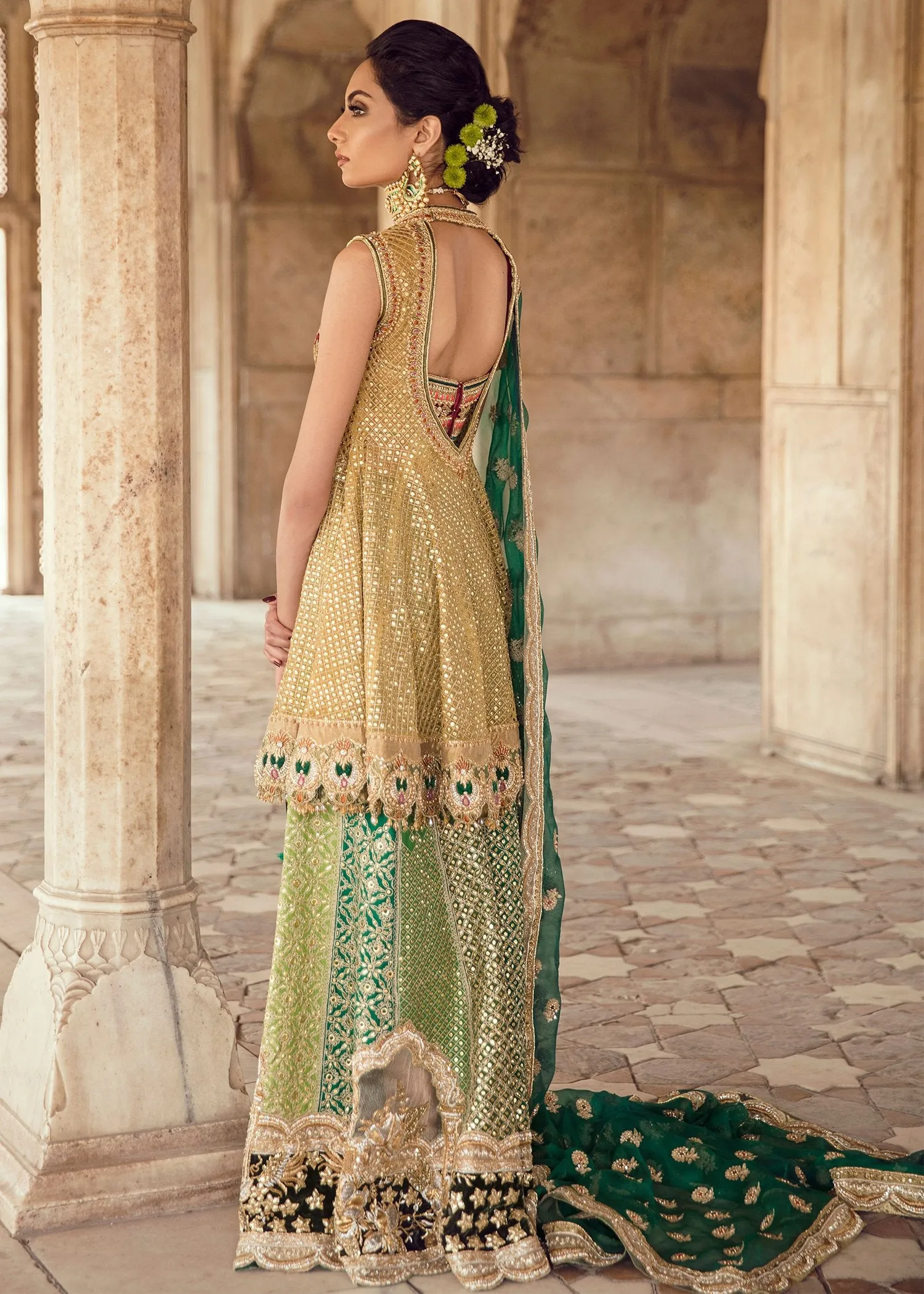 Pakistani Bridal Short Froke Dress for Wedding #J5116