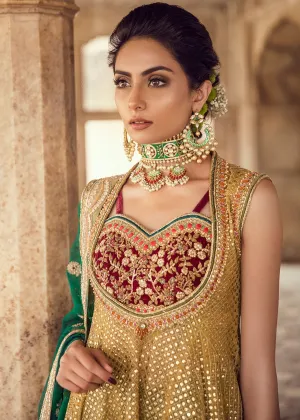 Pakistani Bridal Short Froke Dress for Wedding #J5116