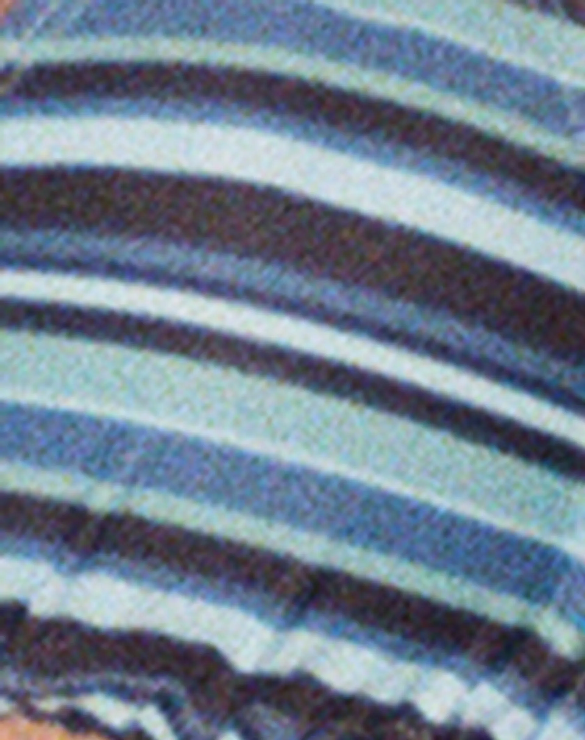 Pami Bikini Top in Stripe Blue with Brown Tie