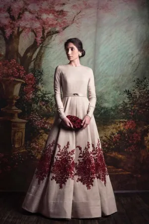 Pastel Color Floor Length Gown inspired from Sabyasachi Collection