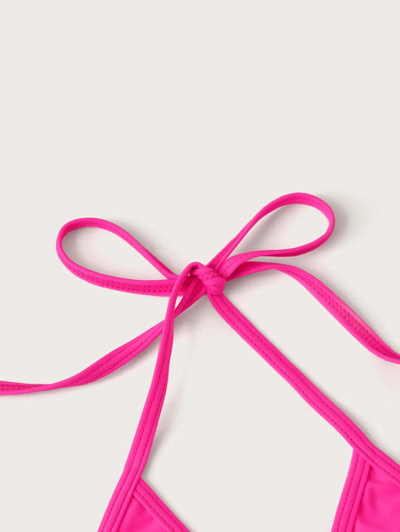 Pink Cut-out Triangle Bikini