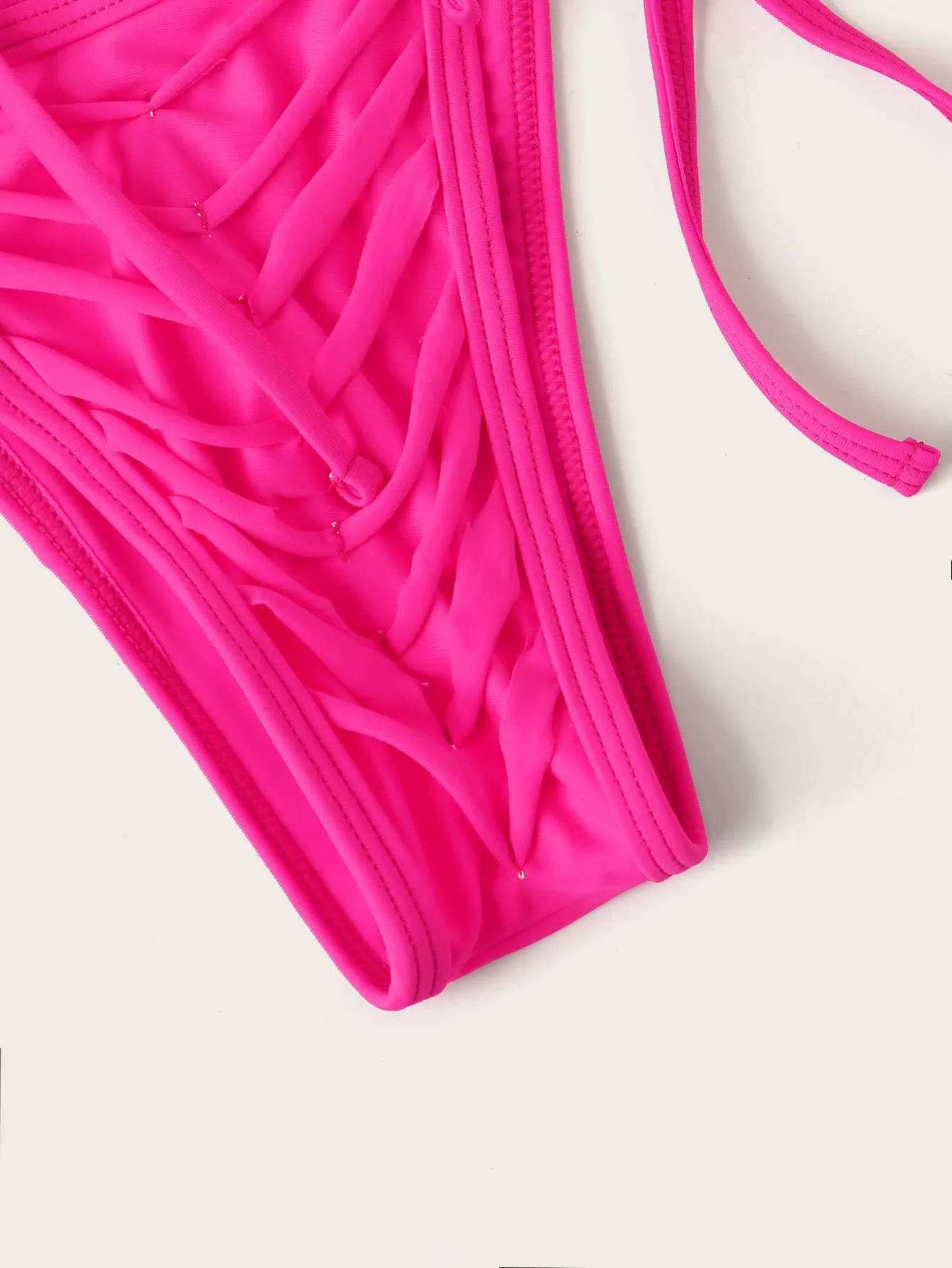Pink Cut-out Triangle Bikini