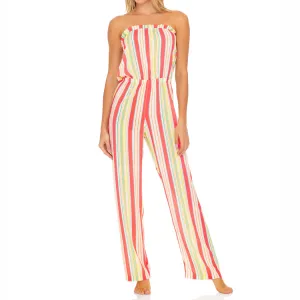 PLAY TIME - Strapless Ruffle Jumpsuit
