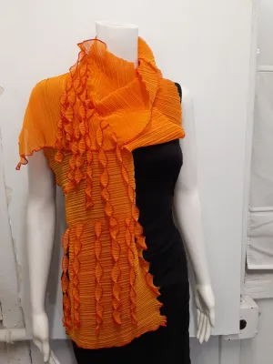 Pleated Wrap with Fringe