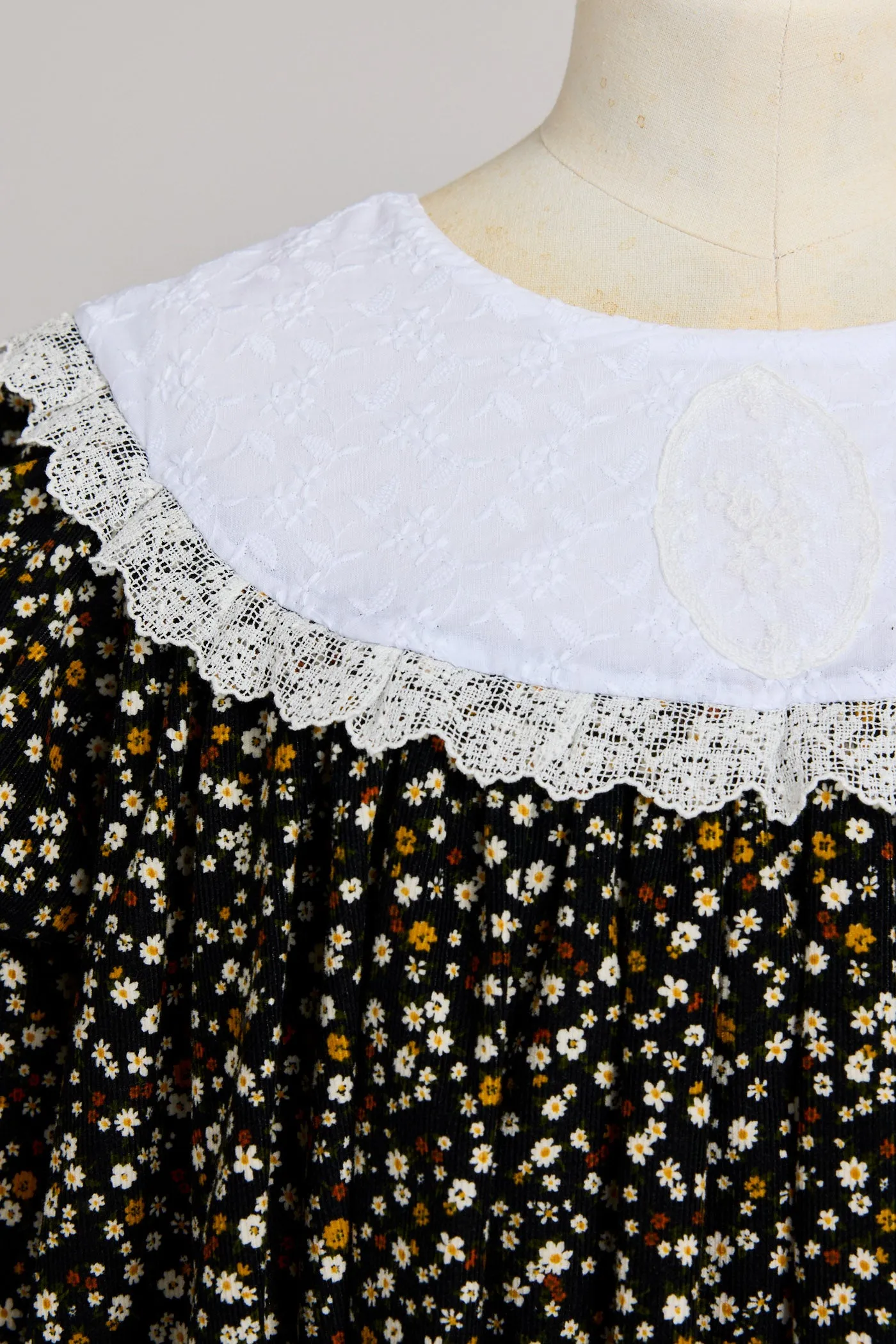 Plum Dress in Winter Blossom BabyCord