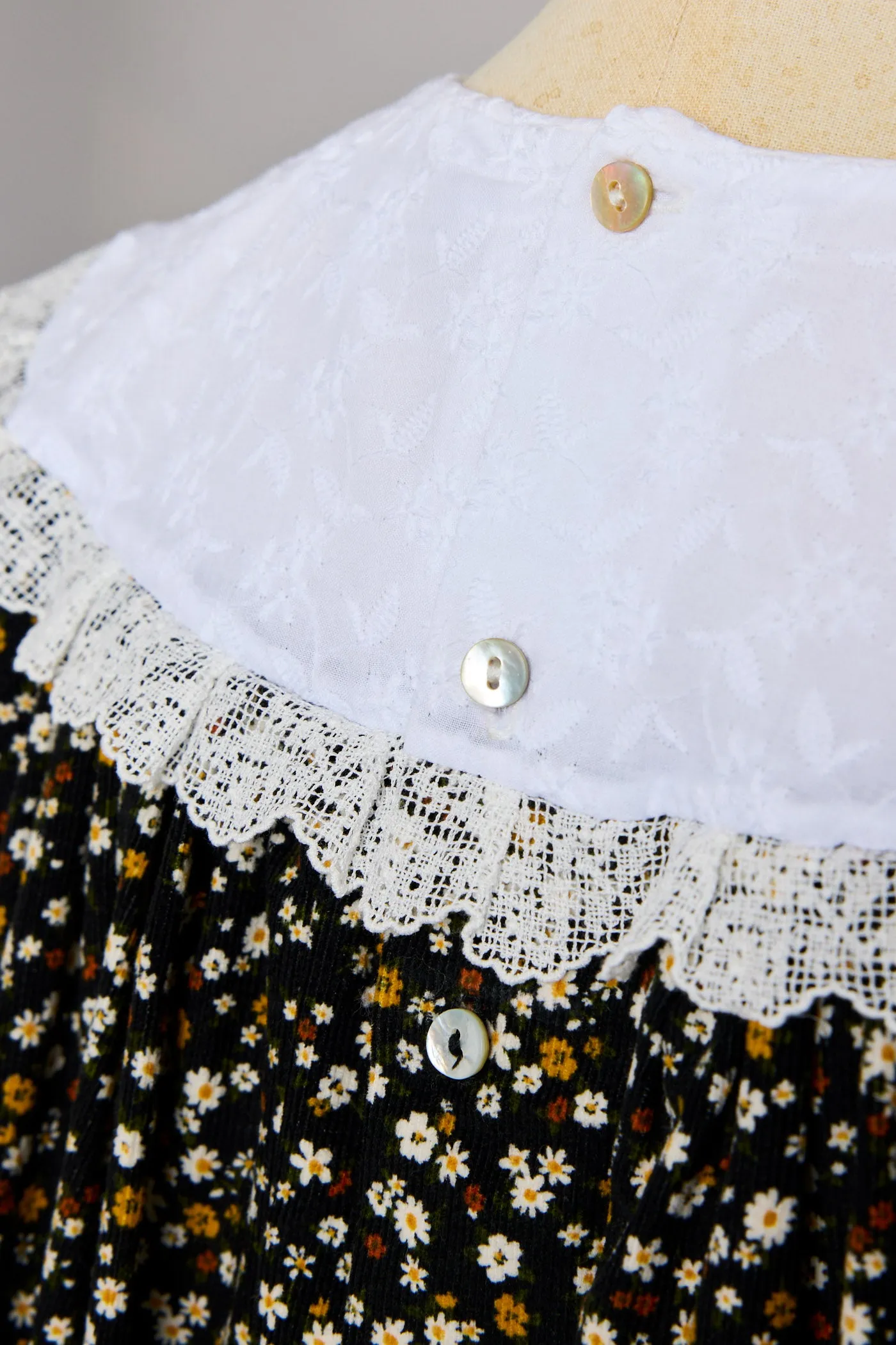 Plum Dress in Winter Blossom BabyCord