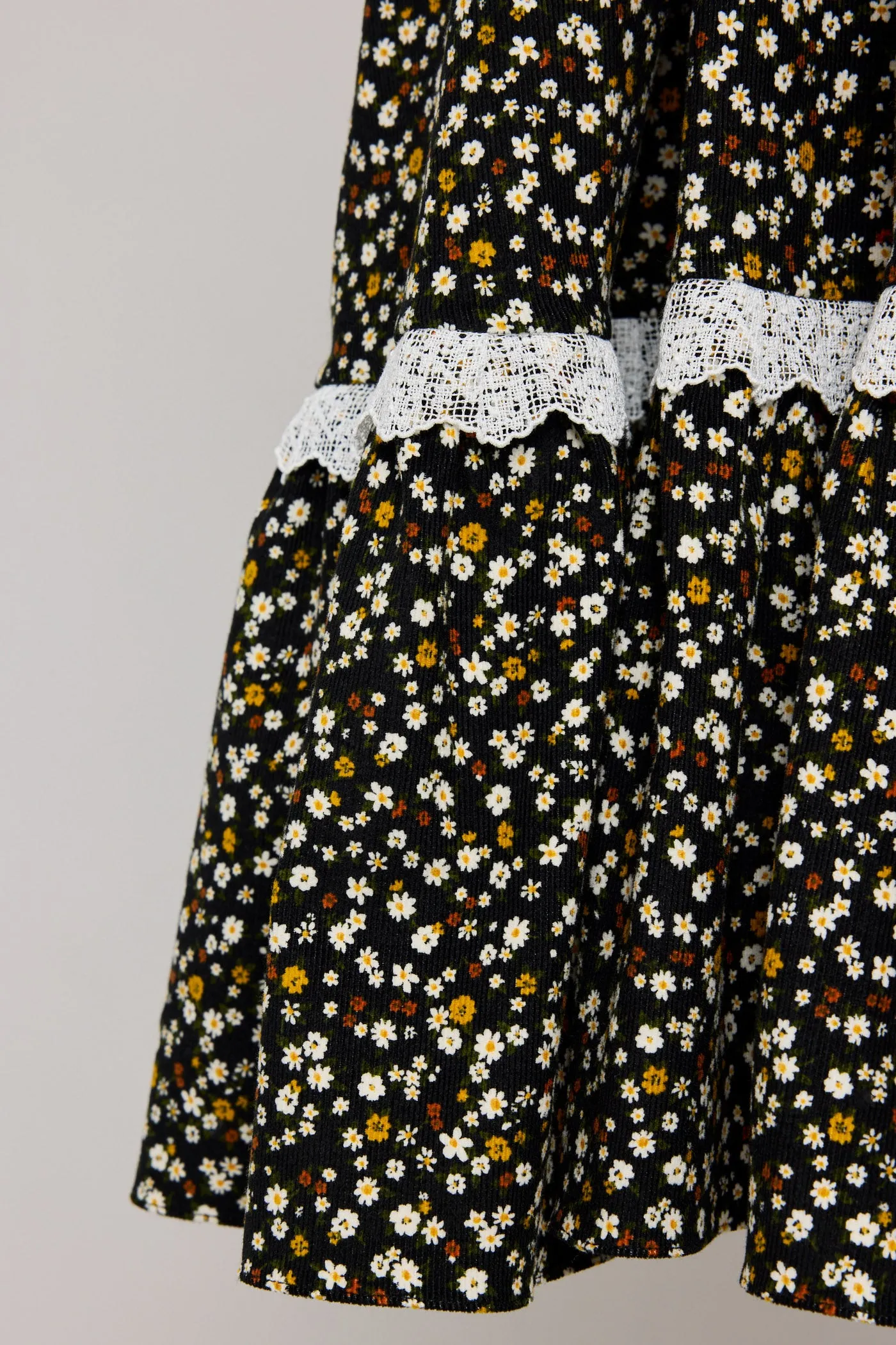 Plum Dress in Winter Blossom BabyCord